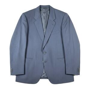 Vintage JULIUS JVLIVS 711 Line Italy Two Button Blazer Slate Blue Stealth Wealth